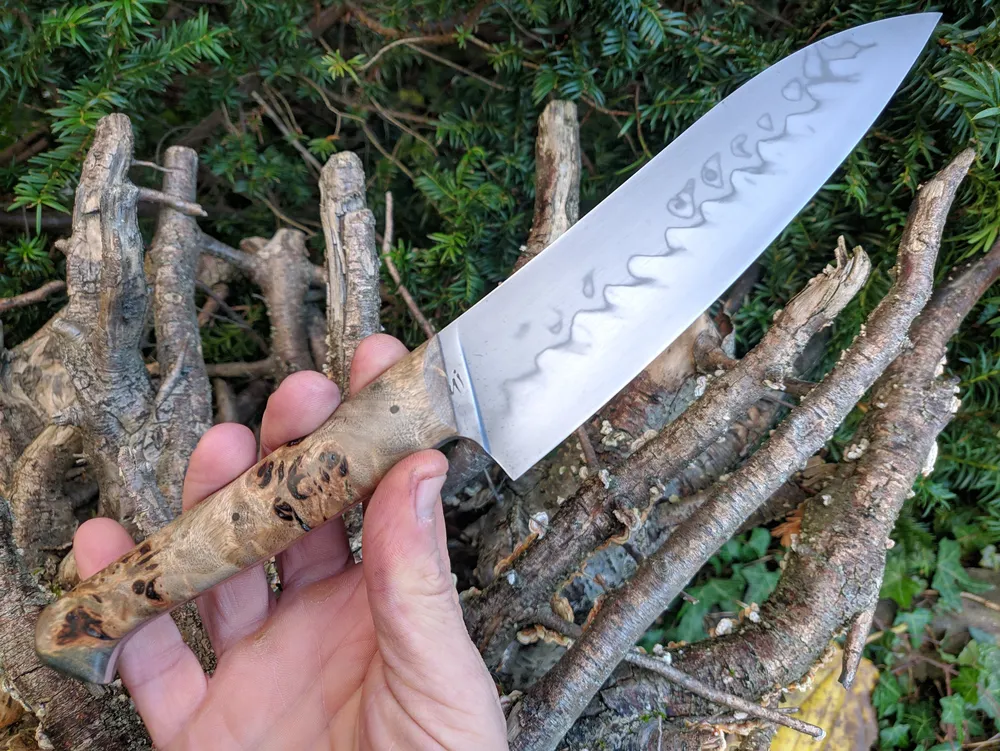 Couteau artisanal Grand Bonap hamon en main – Atelier sous l’éclipse