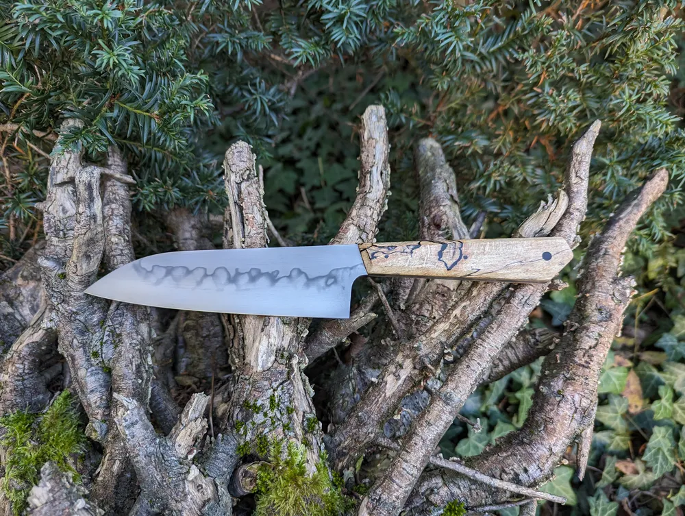 Couteau artisanal Gyuto entier hamon – Atelier sous l’éclipse