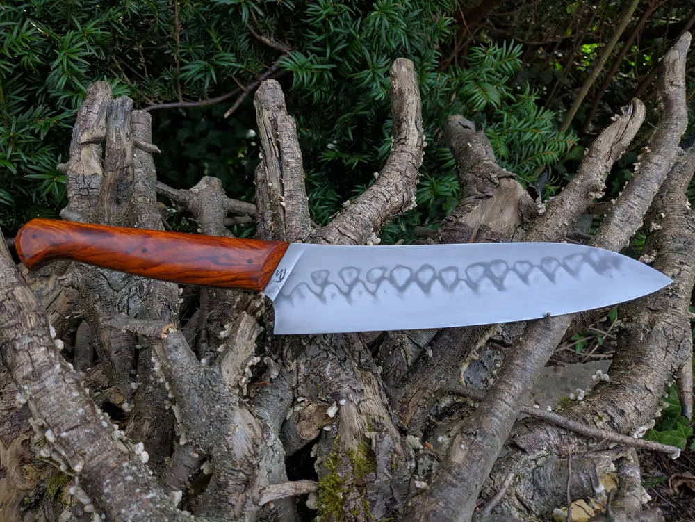 Couteau artisanal Long Bonap lame hamon dentelle – Atelier sous l’éclipse