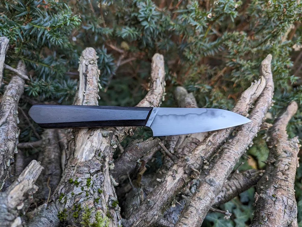 Couteau artisanal Petty hamon ébène – Atelier sous l’éclipse