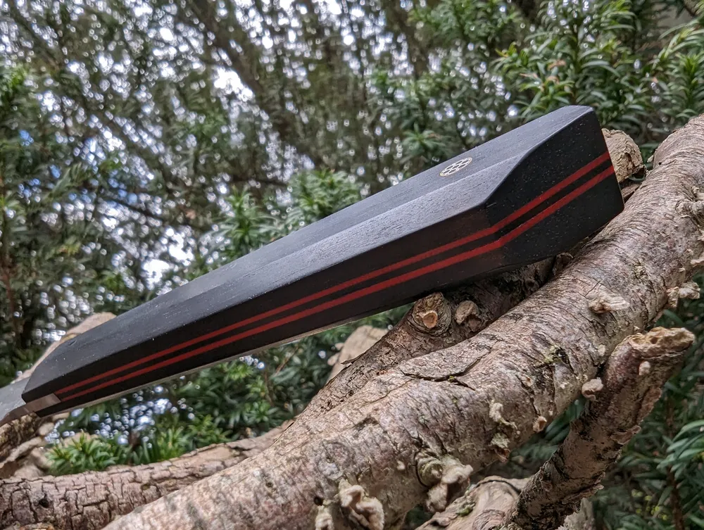 Couteau artisanal Sujihiki manche ébène G10 – Atelier sous l’éclipse