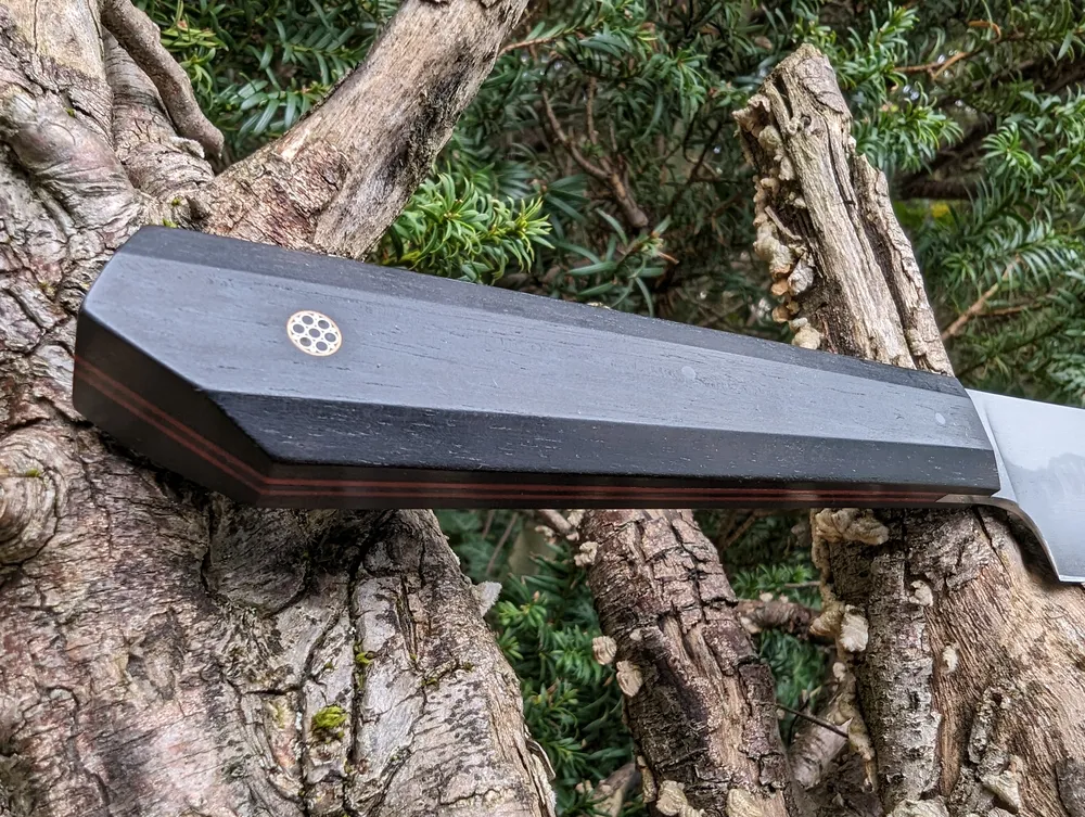 Couteau artisanal Sujihiki lame ébène G10 – Atelier sous l’éclipse