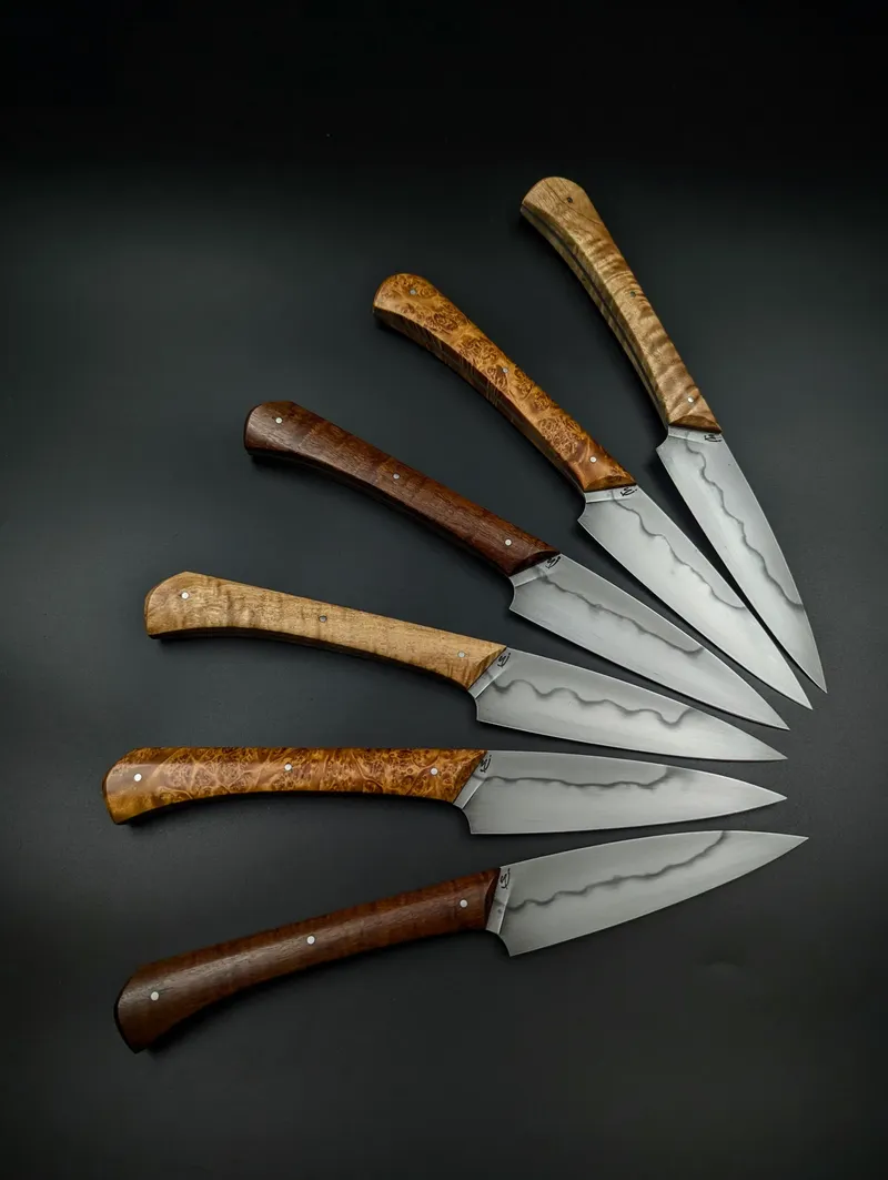 Ensemble de couteaux de table artisanaux pour la gastronomie